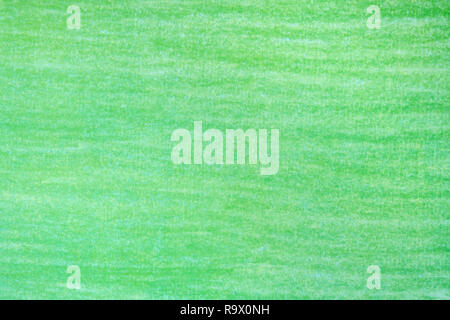 Green disegni a matita su carta bianca texture di sfondo. Foto Stock