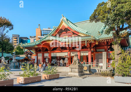 Antico Santuario di Kanda Myojin, un santuario di Shinto situato a Chiyoda, Tokyo, Giappone Foto Stock