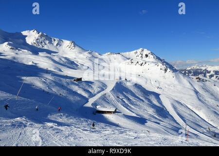 Austria sci. Bad Hofgastein ski resort. Alti Tauri (Hohe Tauern) gamma di montagna nelle Alpi. Foto Stock