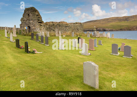 San Olaf è la Chiesa, Lund, Unst, isole Shetland, Regno Unito Foto Stock