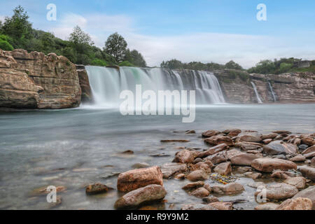 Maruia Falls, Tasmania, Isola del Sud, Nuova Zelanda Foto Stock