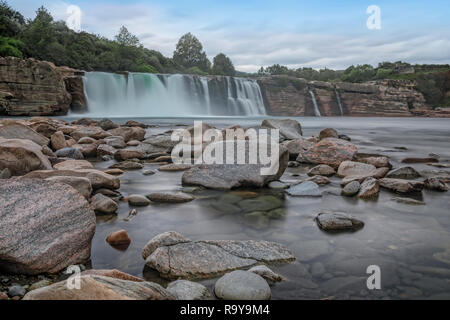 Maruia Falls, Tasmania, Isola del Sud, Nuova Zelanda Foto Stock