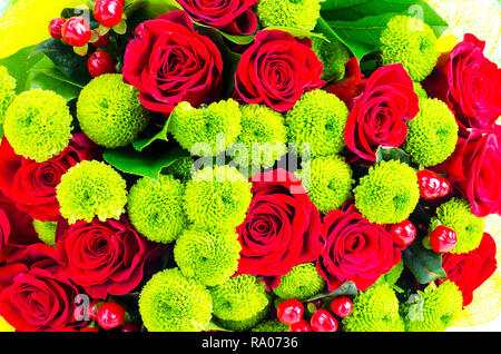 Bellissimo sfondo floreale dal mix di fiori. Foto Studio Foto Stock