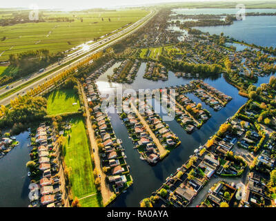 Vinkeveen holland drone volo giornata calda Foto Stock