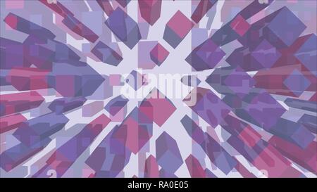 Abstract fluente rettangoli - futuristico sfondo vettoriale in 3d di stile. Arte digitale: semplice composizione in prospettiva. Per striscioni, coperchi, web design. Illustrazione Vettoriale