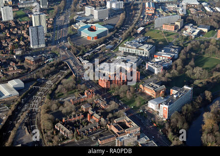 Vista aerea dell'Università di Salford Foto Stock
