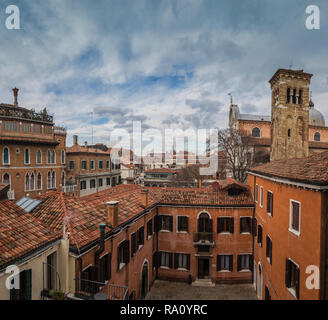 Cortile veneziano, Venezia, Italia. Foto Stock