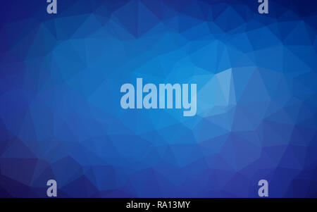 Alta risoluzione poligono blu mosaico sfondo vettoriale. Abstract 3D bassa triangolare poli stile gradiente dello sfondo. Foto Stock