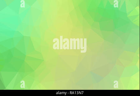Alta risoluzione luce futuristico verde e giallo poligono colorato mosaico sfondo vettoriale. Abstract 3D bassa triangolare poli stile gradiente dello sfondo. Foto Stock