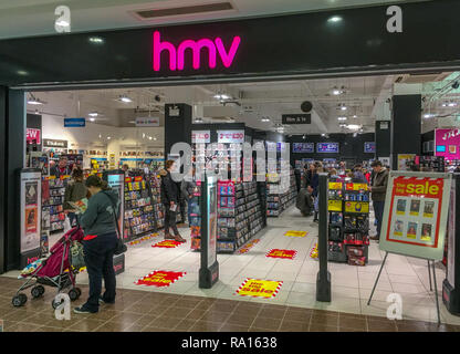 Preston, Lancashire, Regno Unito. Il 29 dicembre, 2018. HMV store in Preston, Lancashire. Credito: John Eveson/Alamy Live News Foto Stock