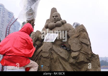 Chengdu Chengdu, in Cina. 30 Dic, 2018. Chengdu, Cina-sabbia sculpture park a Chengdu, Cina sud-occidentale della provincia di Sichuan. Credito: SIPA Asia/ZUMA filo/Alamy Live News Foto Stock