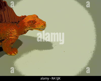 Artistico di laceranti ancora oggetto: Dimetrodon giocattolo dinosauro Foto Stock