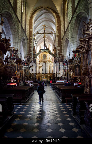 Corpus Domini interni della chiesa nella città di Cracovia, in Polonia, gotica basilica con ornamenti in stile barocco Foto Stock