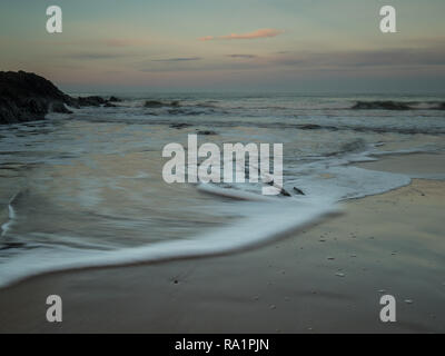 Bellissima spiaggia di scena a Croyde bay in North Devon , Inghilterra Foto Stock