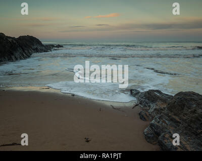 Bellissima spiaggia di scena a Croyde bay in North Devon , Inghilterra Foto Stock
