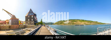 Zollhaus, Bingen am Rhein, Rheingau, Germania Foto Stock