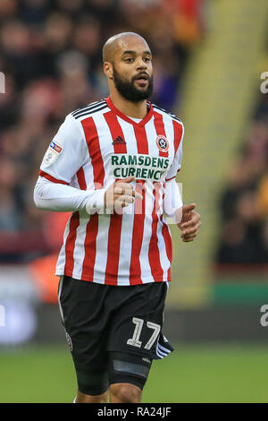 Il 29 dicembre 2018, Bramall Lane, Sheffield, Inghilterra; Sky scommessa campionato, Sheffield United vs Blackburn ; David McGoldrick (17) di Sheffield Regno Credito: Mark Cosgrove/News immagini English Football League immagini sono soggette a licenza DataCo Foto Stock