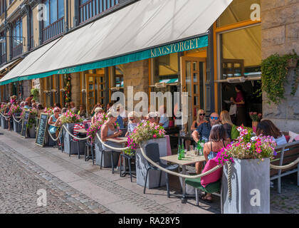 Ristorante su Kungstorget nel centro della città di Göteborg (Göteborg), Svezia Foto Stock