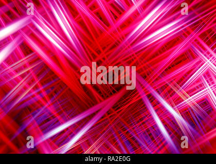 Luce rossa glow laser rosso su sfondo nero Foto stock - Alamy