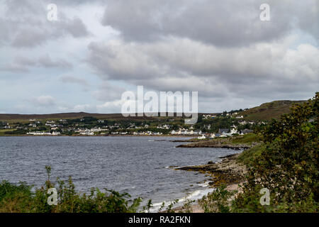 Il villaggio costiero di Gairloch nel telecomando Highlands scozzesi, REGNO UNITO Foto Stock
