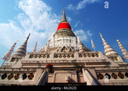 Lo stupa a Phra Samut Chedi a Samut Prakan, Thailandia Foto Stock