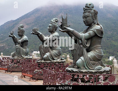 Il Monastero Po Lin Lantau Island, Hong Kong Foto Stock