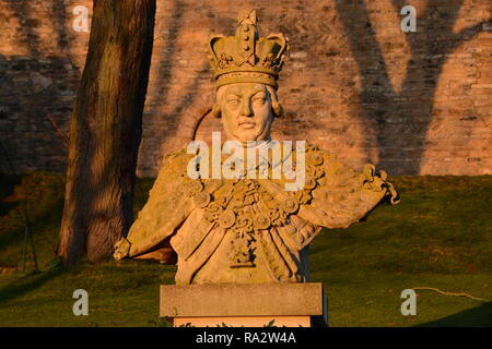 Busto re George III Lincoln Castle Foto Stock