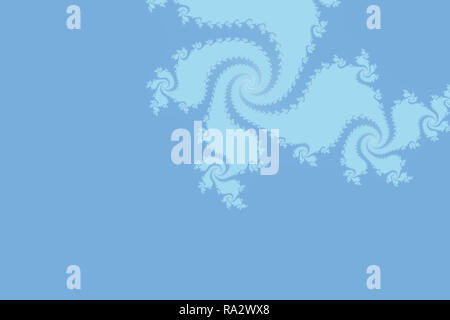 Mandelbrot fractal geometrico astratto sfondo ipnotico con forme e colori blu Foto Stock