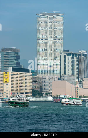 Il capolavoro hotel, mall e torre residenziale in Tsim Sha Tsui, Kowloon. Foto Stock