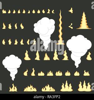 Raccolta antincendio con gradienti di n. Illustrazione Vettoriale