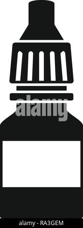 Drop Icona della bottiglia. Semplice illustrazione di caduta della bottiglia icona vettoriali per il web design isolato su sfondo bianco Illustrazione Vettoriale