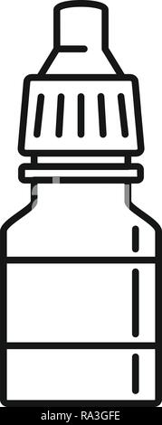 Drop Icona della bottiglia. Caduta di contorno bottiglia icona vettoriali per il web design isolato su sfondo bianco Illustrazione Vettoriale