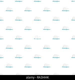 Orso polare modello vettore senza giunture ripetere per ogni web design Illustrazione Vettoriale