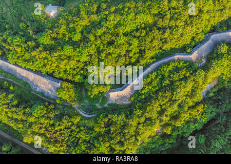 Fort n. 7 a Vladivostok. Russia foto aerea da fuco Foto Stock