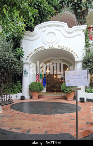 Ingresso dell' Hotel La Palma a Capri Foto Stock