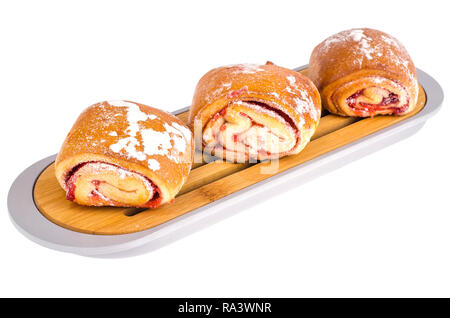 Fresche dolci panini con la marmellata. Foto Studio Foto Stock
