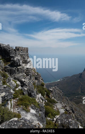 Vista dal Table Mountain e Cape Town, Sud Africa Foto Stock