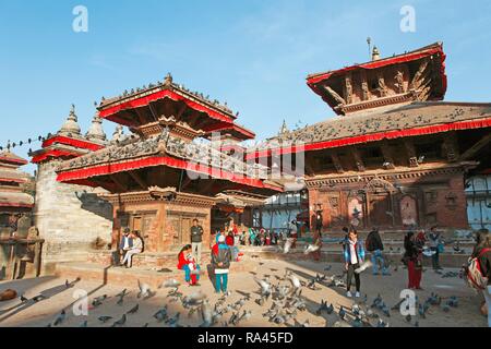 Jagannath tempio, Durbar Square, Città Vecchia, Kathmandu, Nepal Foto Stock