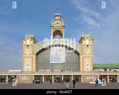 Palazzo Industriale, Průmyslový palác, area espositiva Výstaviště Praha, Praga, Repubblica Ceca Foto Stock