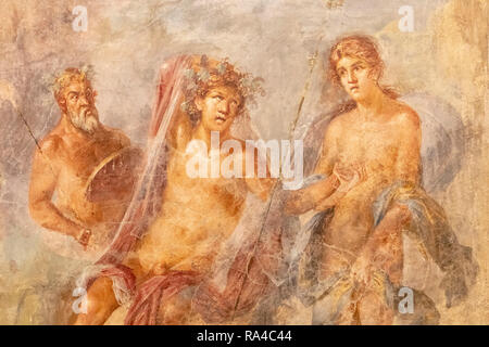 Affresco murale della Casa del Bracciale d'oro a Pompei Napoli Foto Stock