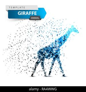 La giraffa dot - spruzzi di ghiaccio illustrazione. Illustrazione Vettoriale