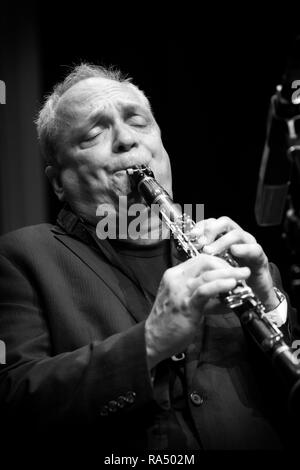 American, Ken Peplowski assolo al clarinetto, Scarborough Jazz Festival 2017 Foto Stock