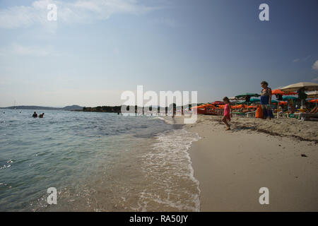 Spiaggia Bianca a Porto Rotondo, Sardegna, Italia Foto Stock