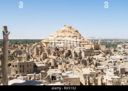 Fortezza di Shali (Schali ) la città vecchia di oasi di Siwa in Egitto Foto Stock