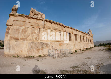 Parzialmente ristrutturato Qasr Al-Abd palace a Al-Iraq sito storico, Giordania Foto Stock