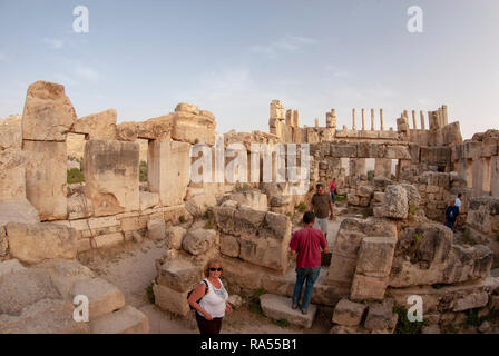 Parzialmente ristrutturato Qasr Al-Abd palace a Al-Iraq sito storico, Giordania Foto Stock