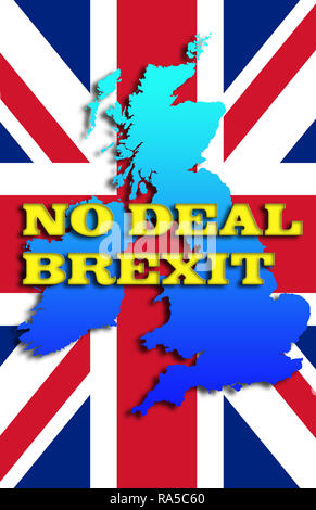 No-deal Brexit concept Foto Stock