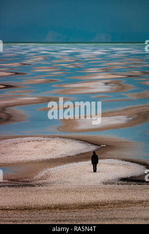 Una strana forma di Urmia lake Foto Stock