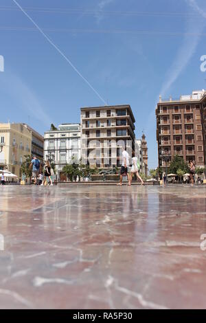 Piazza della Vergine Santa Maria di Valencia (Plaza de la Virgen) Foto Stock