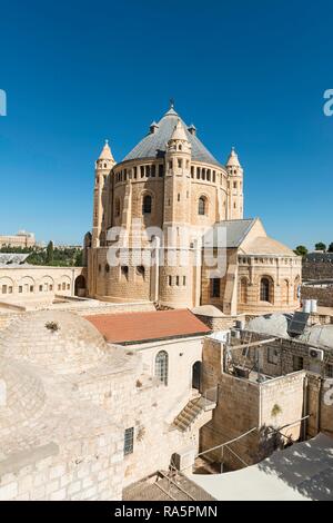 Dormitio Abbey, Chiesa Bizantina, il monte di Sion, Gerusalemme, Israele Foto Stock